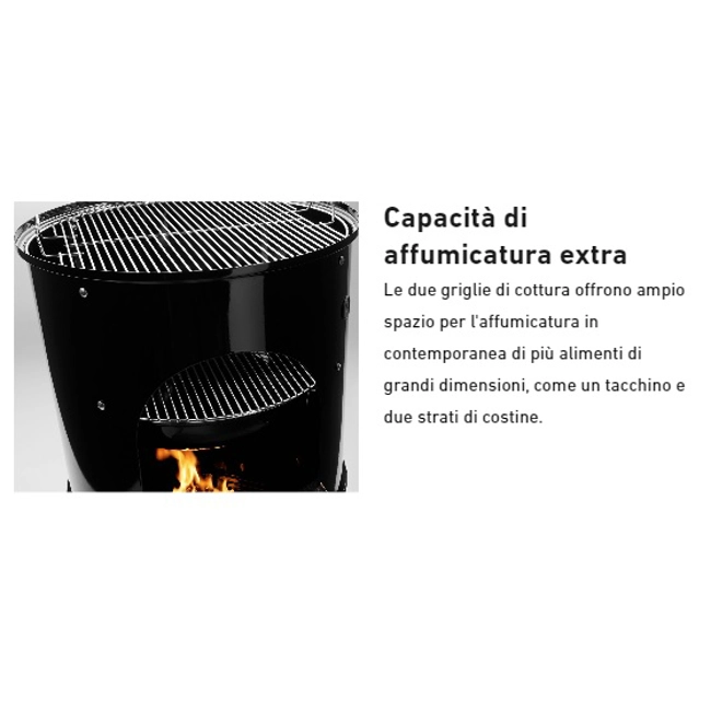 Vendita online Affumicatoio Weber Smokey Mountain Cooker Ø 57 cm black